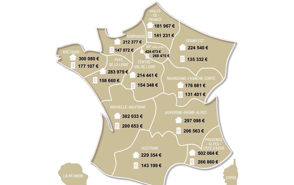 Carte de France immobilier 2